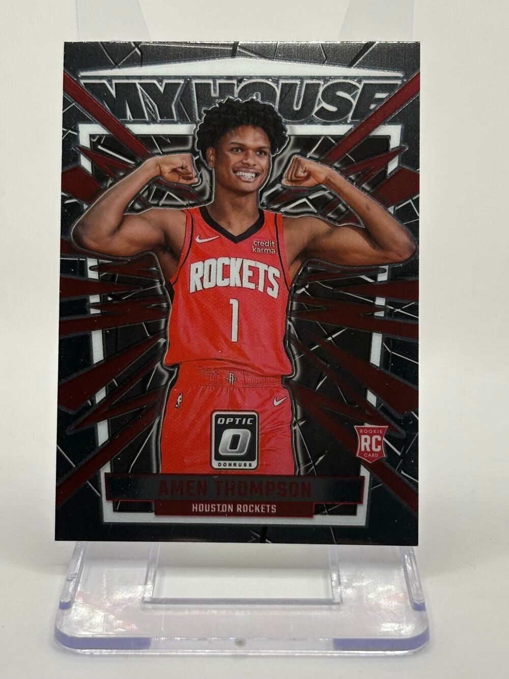 2023-24 Panini Donruss Optic Amen Thompson Rookie MY HOUSE Rockets RC - Picture 1 of 2